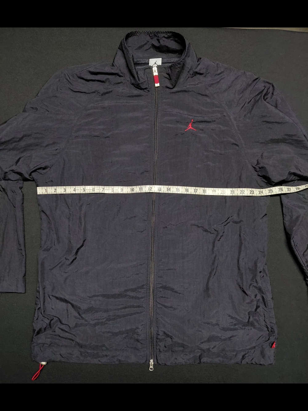 Vintage Air Jordan Nike Black Windbreaker Zip Up Jacket Track Men's Sz XXL - Picture 8 of 13